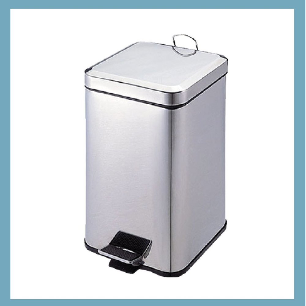 Square Stainless Steel Trash Can (6 Liters. /1.6 gallon)